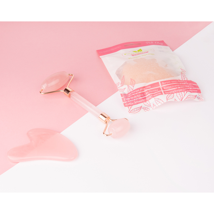 Set Spa 'Rose Quartz Resin Roller' - 3 Unités