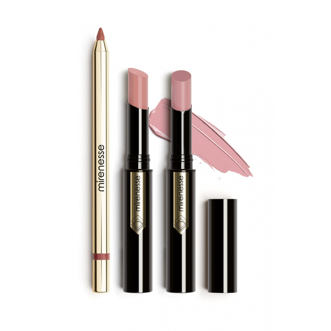 'Glossy' 3 Pieces Set - French Nude