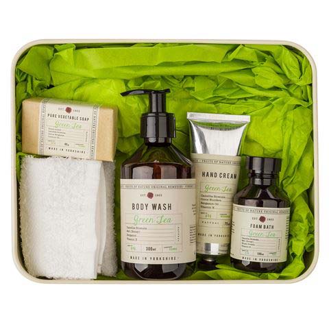 'Tin Box - Green Tea' Body Care Set - 5 Pieces