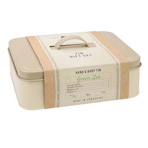 'Tin Box - Green Tea' Body Care Set - 5 Pieces