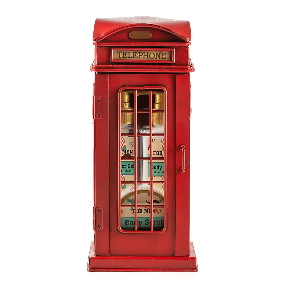 'Telephone Booth' Men Care Set - 4 Pieces