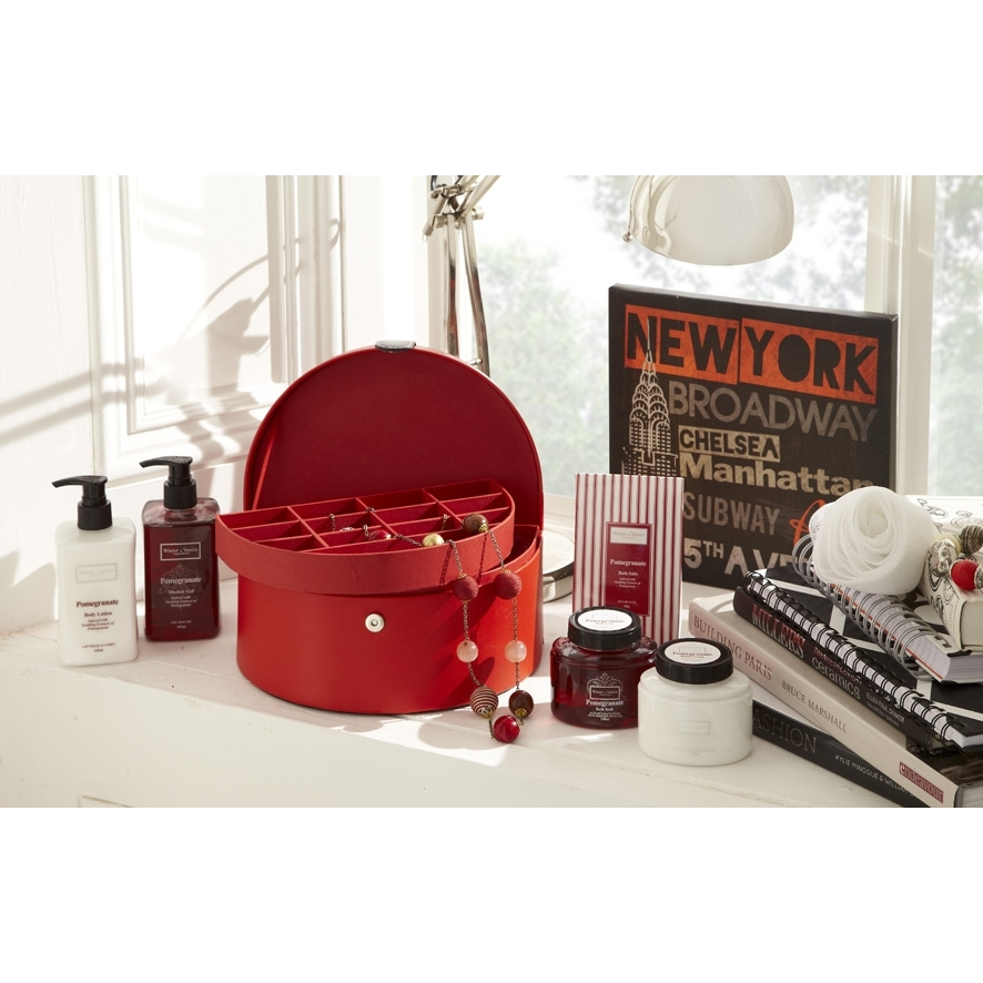 'Pomegranate Jewellery Case' Body Care Set - 7 Pieces