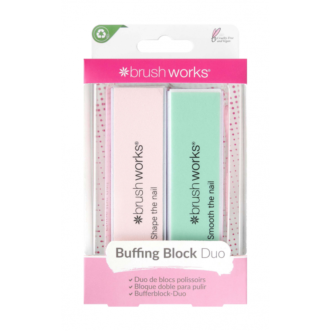 'Block Pastel' Nail Buffer - 2 Pieces