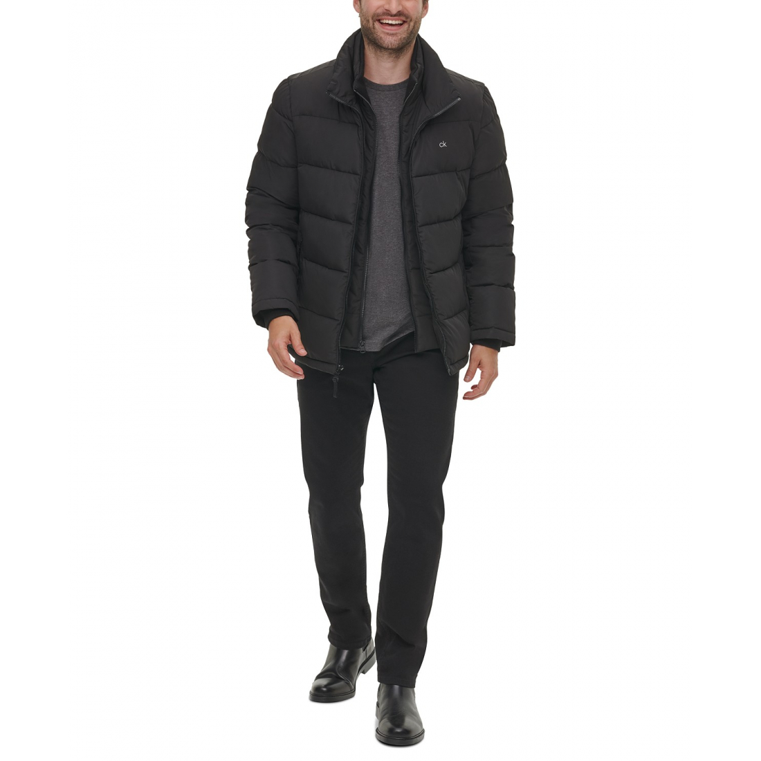 Veste matelassée 'Puffer With Set In Bib Detail' pour Hommes