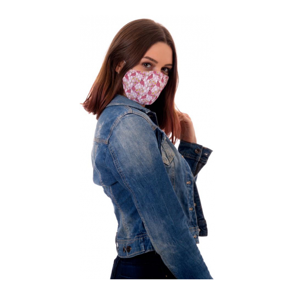 Masque de protection 'Doodle' - Flamingos