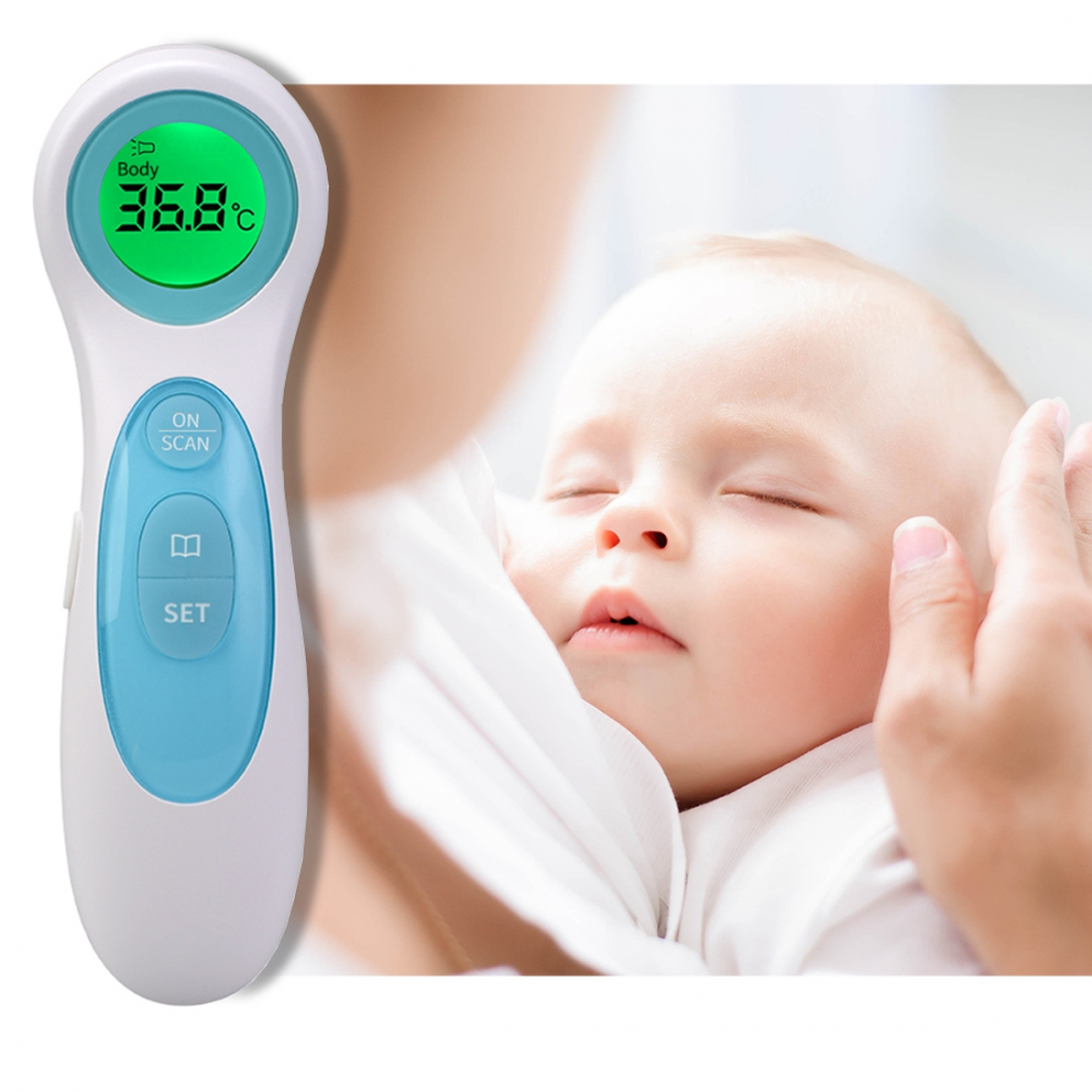 Infrared Thermometer - Grey, White