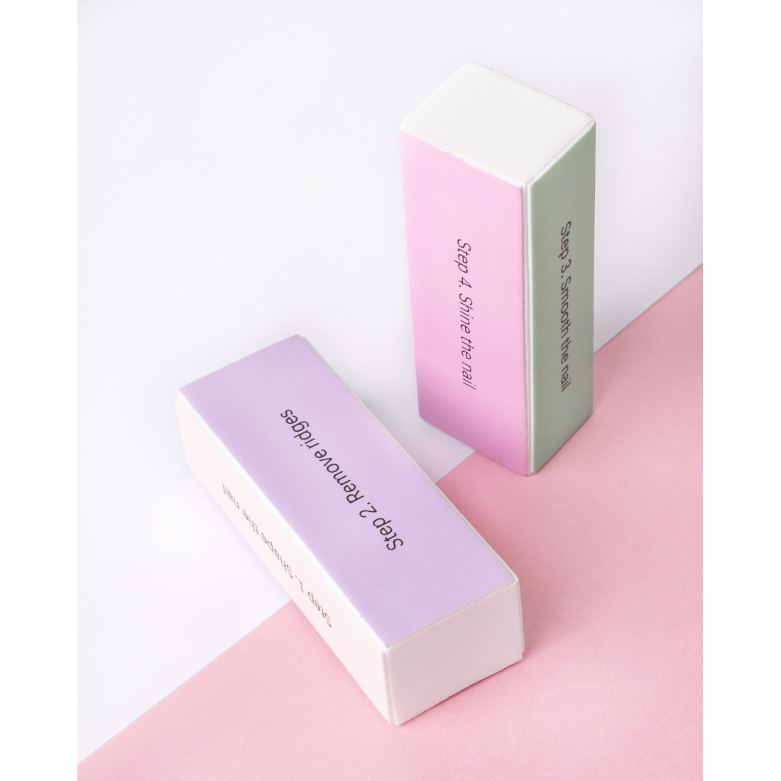 'Block Pastel' Nail Buffer - 2 Pieces