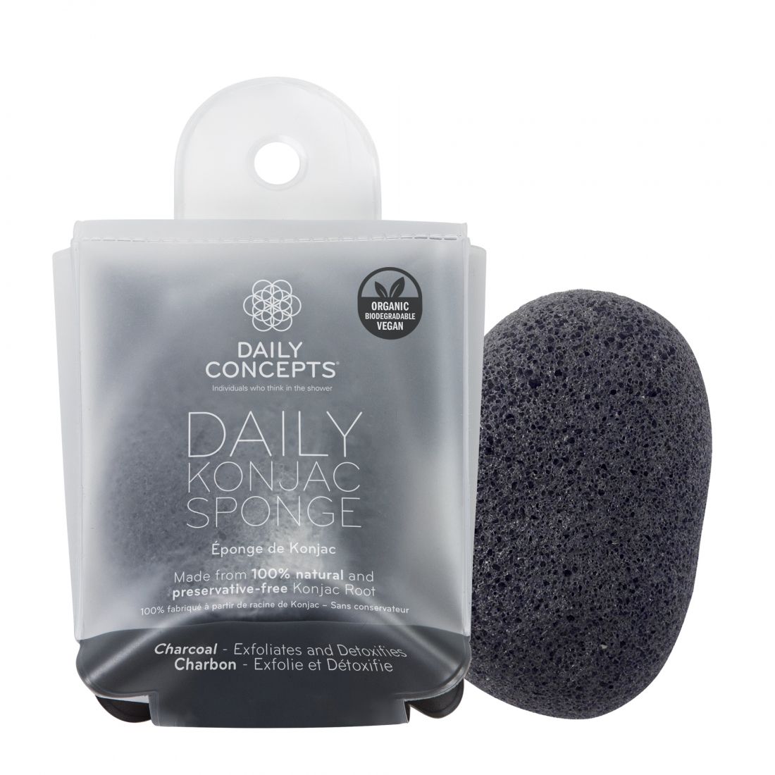 'Daily' Konjac Sponge - Charcoal