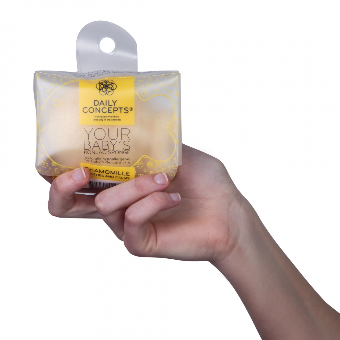 Éponge Konjac 'Daily Baby Fish' - Chamomille