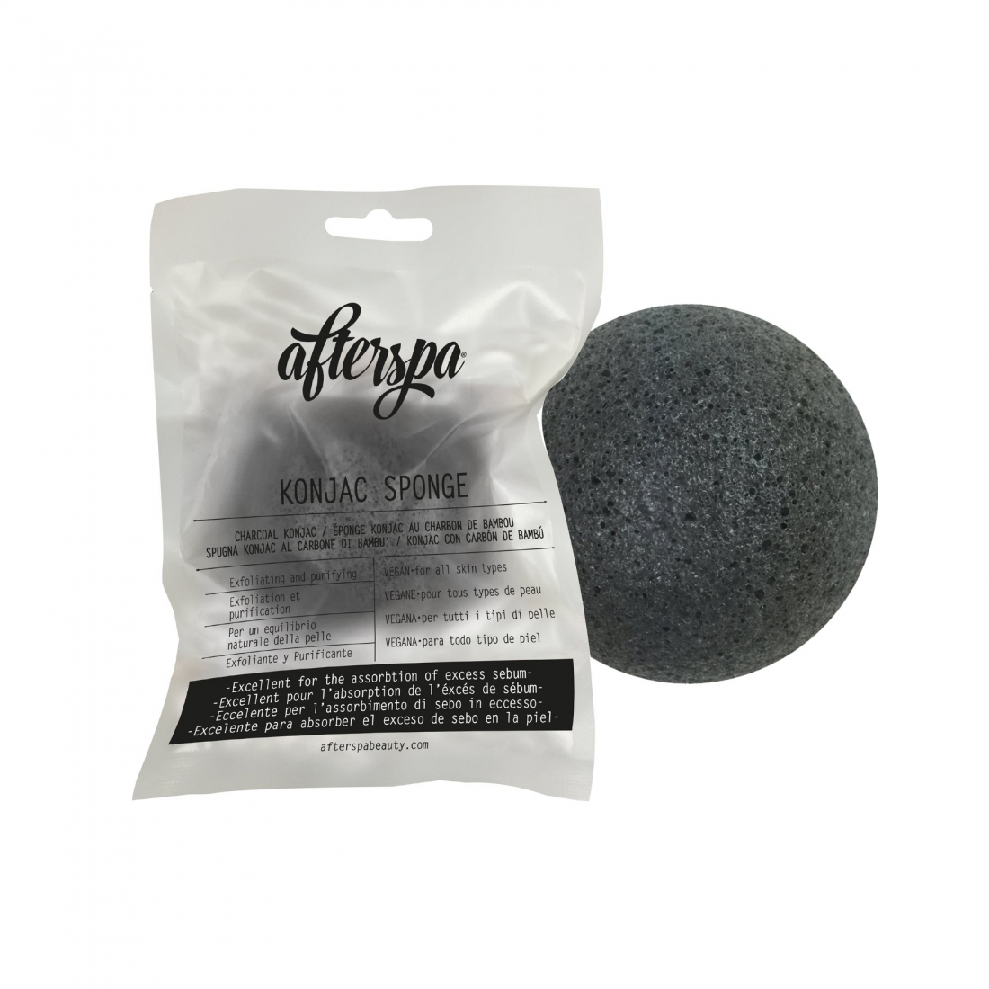 Éponge Konjac 'Charcoal'