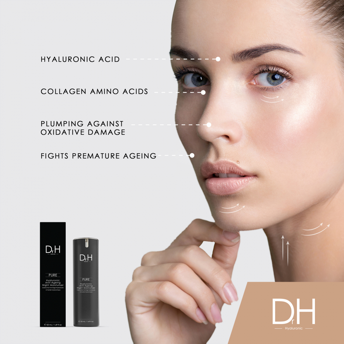'Hyaluronic Acid' Anti-Aging Night Cream - 50 ml