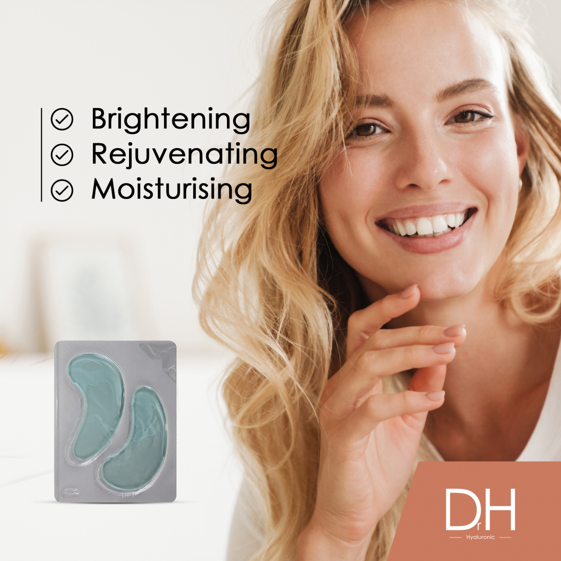 'Hyaluronic Acid Hydrogel' Eye Pads - 5 Pairs