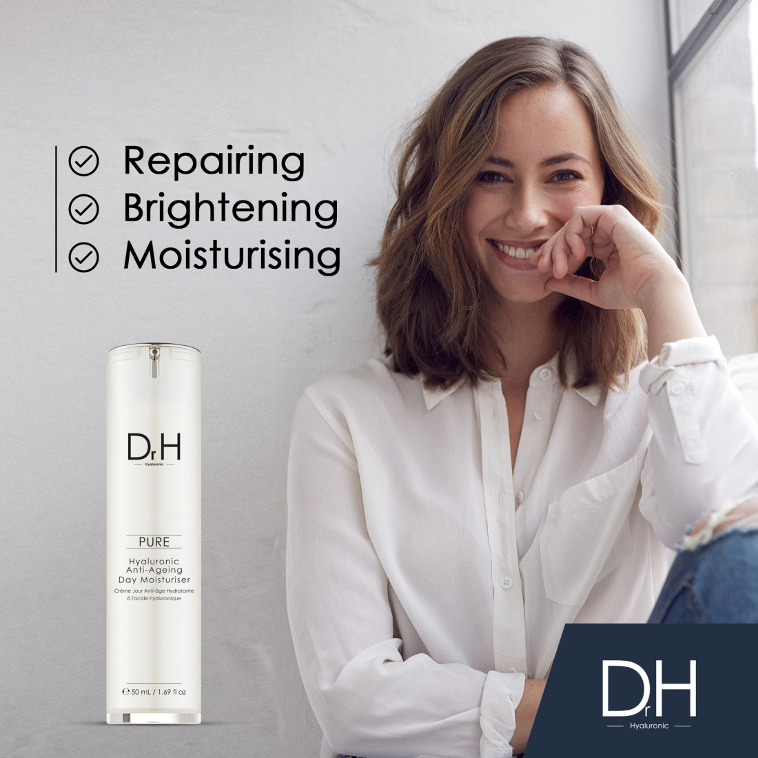 'Hyaluronic Acid' Anti-Aging Day Moisturizer - 50 ml