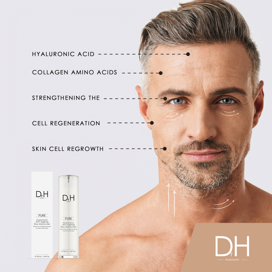 'Hyaluronic Acid' Anti-Aging Day Moisturizer - 50 ml