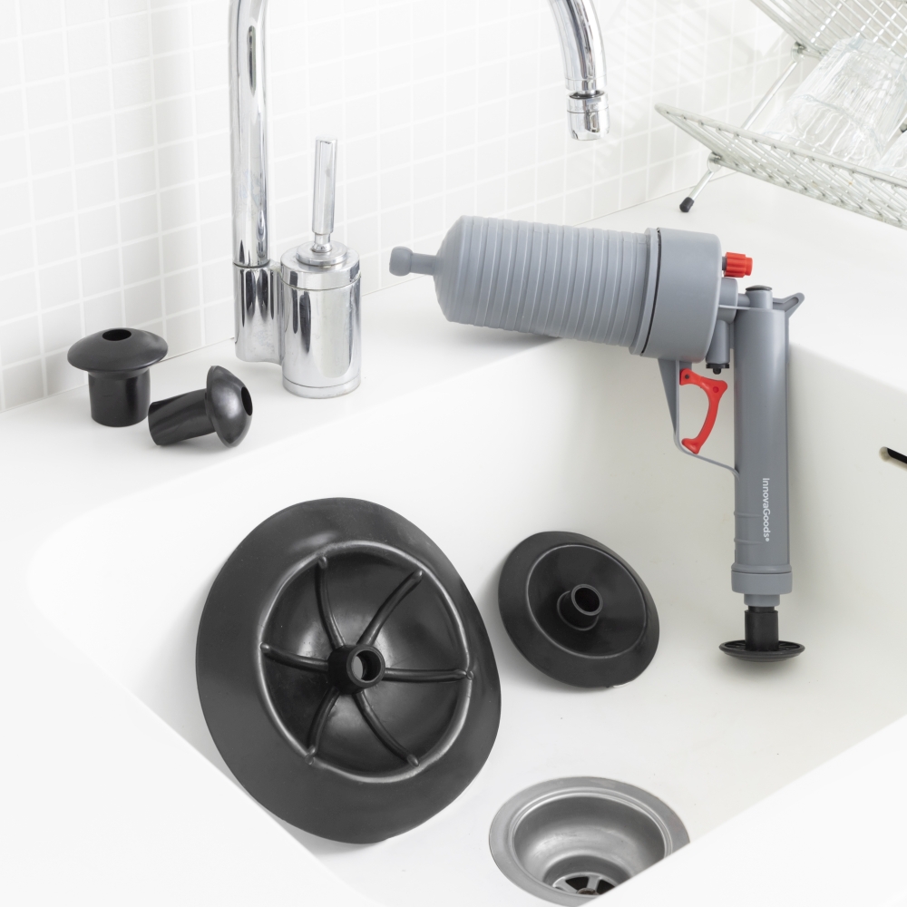 Universelle Pressluftpistole zur Abflussreiniung, mit Adaptern KlinGun Home Houseware