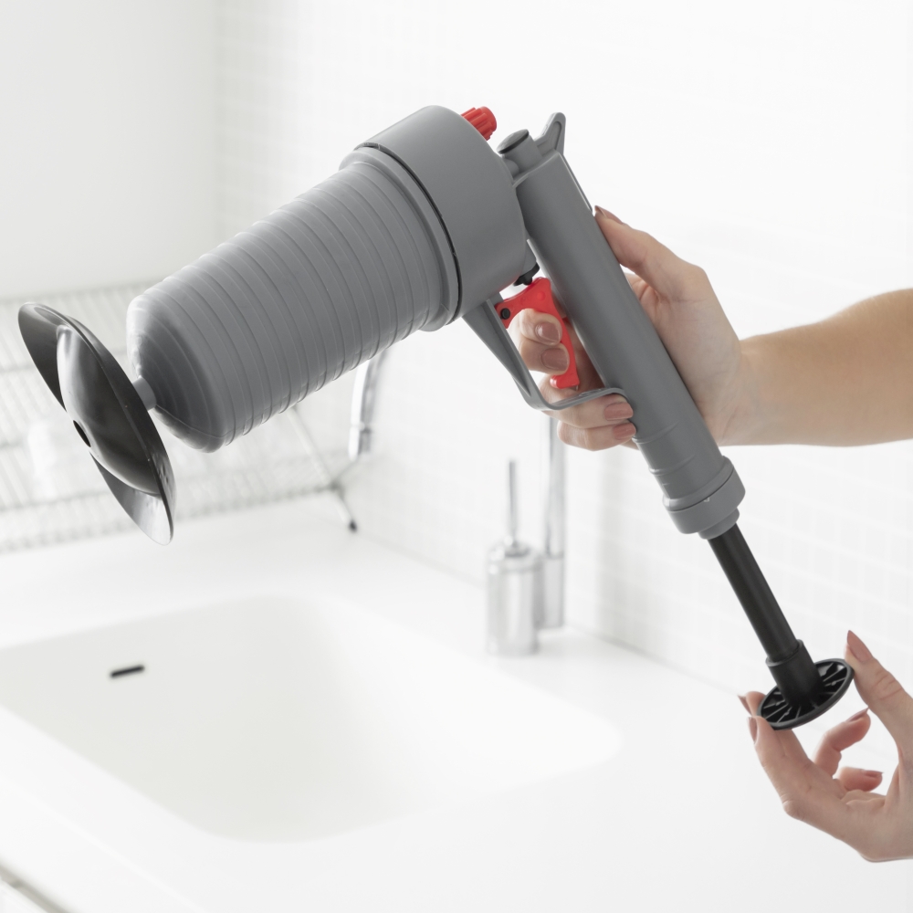 Universelle Pressluftpistole zur Abflussreiniung, mit Adaptern KlinGun Home Houseware