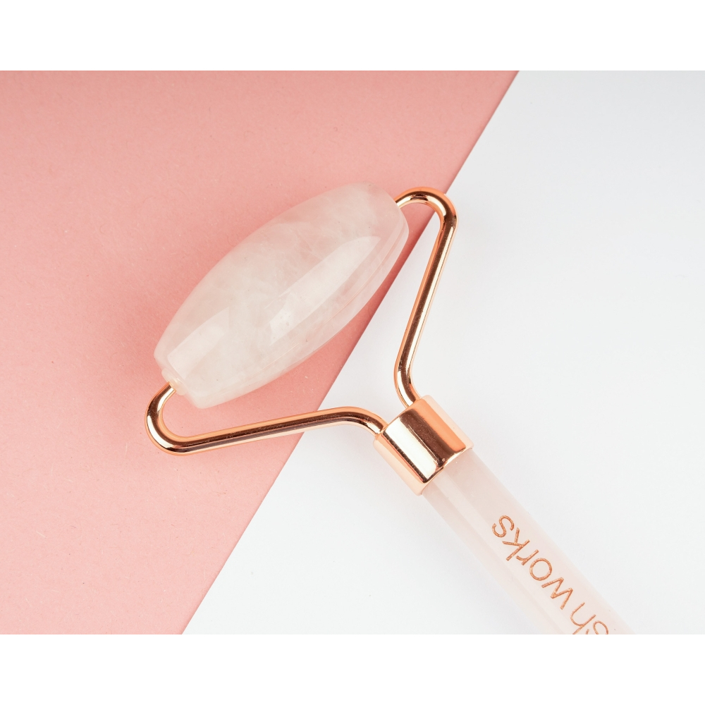 Roller visage 'Brazilian Rose Quartz Stone'