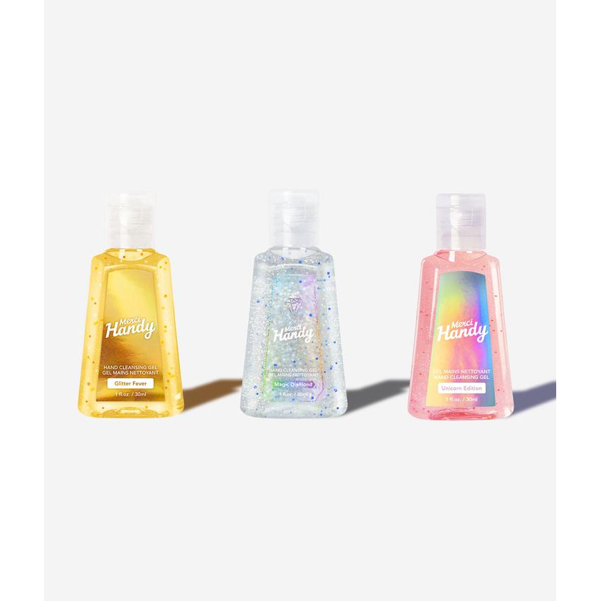 'Glitter Trio' Hand Gel Sanitiser - 30 ml, 3 Pieces