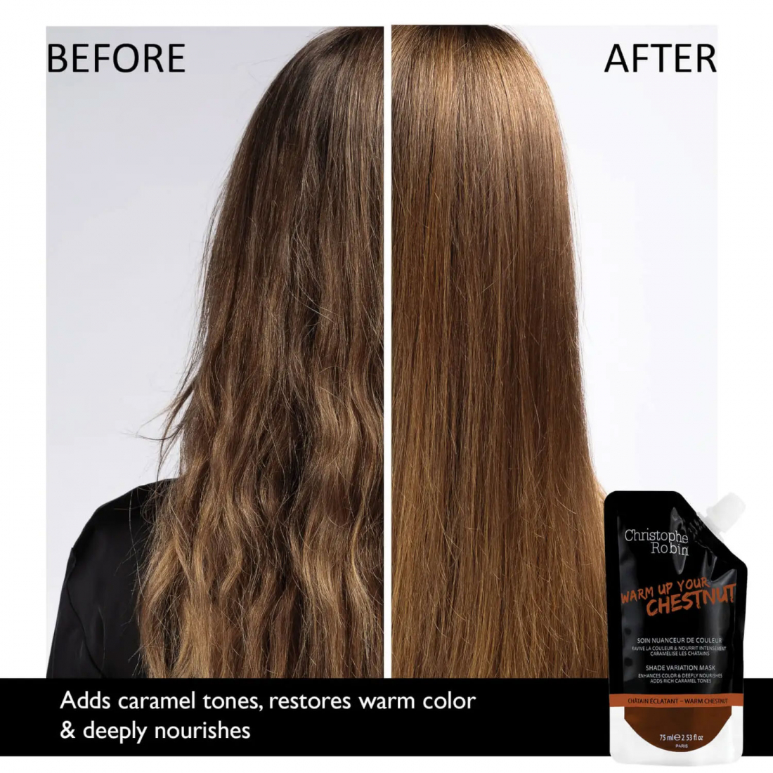 'Shade Variation Pocket' Hair Mask - Warm Chestnut 75 ml