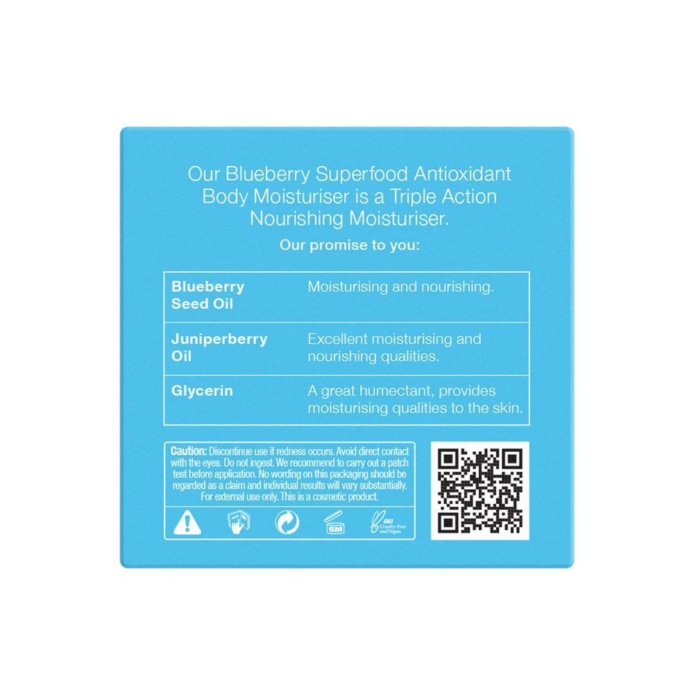 'Blueberry Superfood Antioxidant' Body Cream - 60 ml