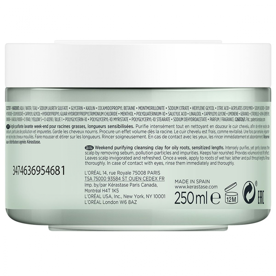 Argile pour cheveux 'Spécifique Argile Equilibrante' - 250 ml