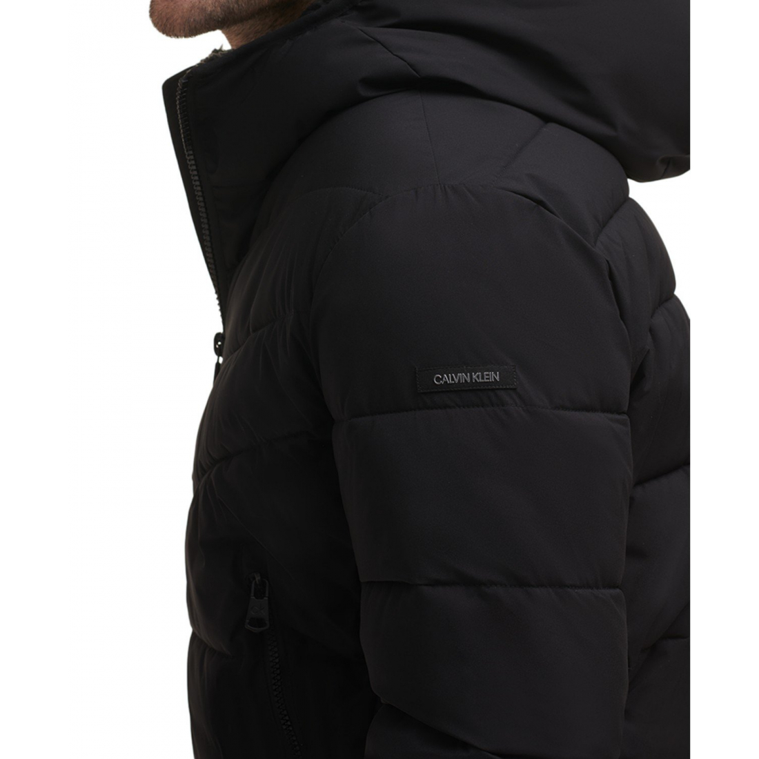 Veste matelassée 'Chevron Stretch With Sherpa Lined Hood' pour Hommes