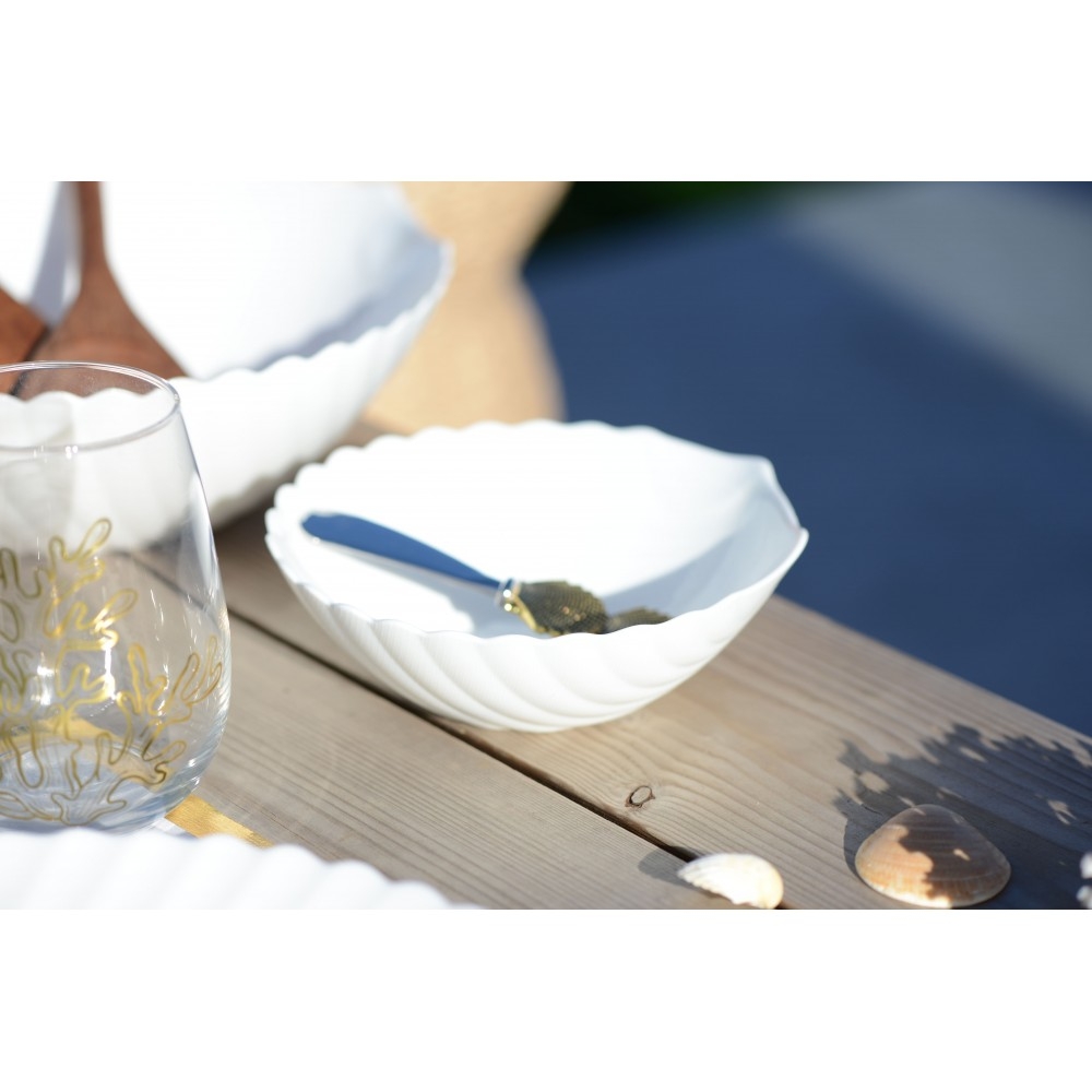 Coupelle Coquillage Blanche 13.3 cm