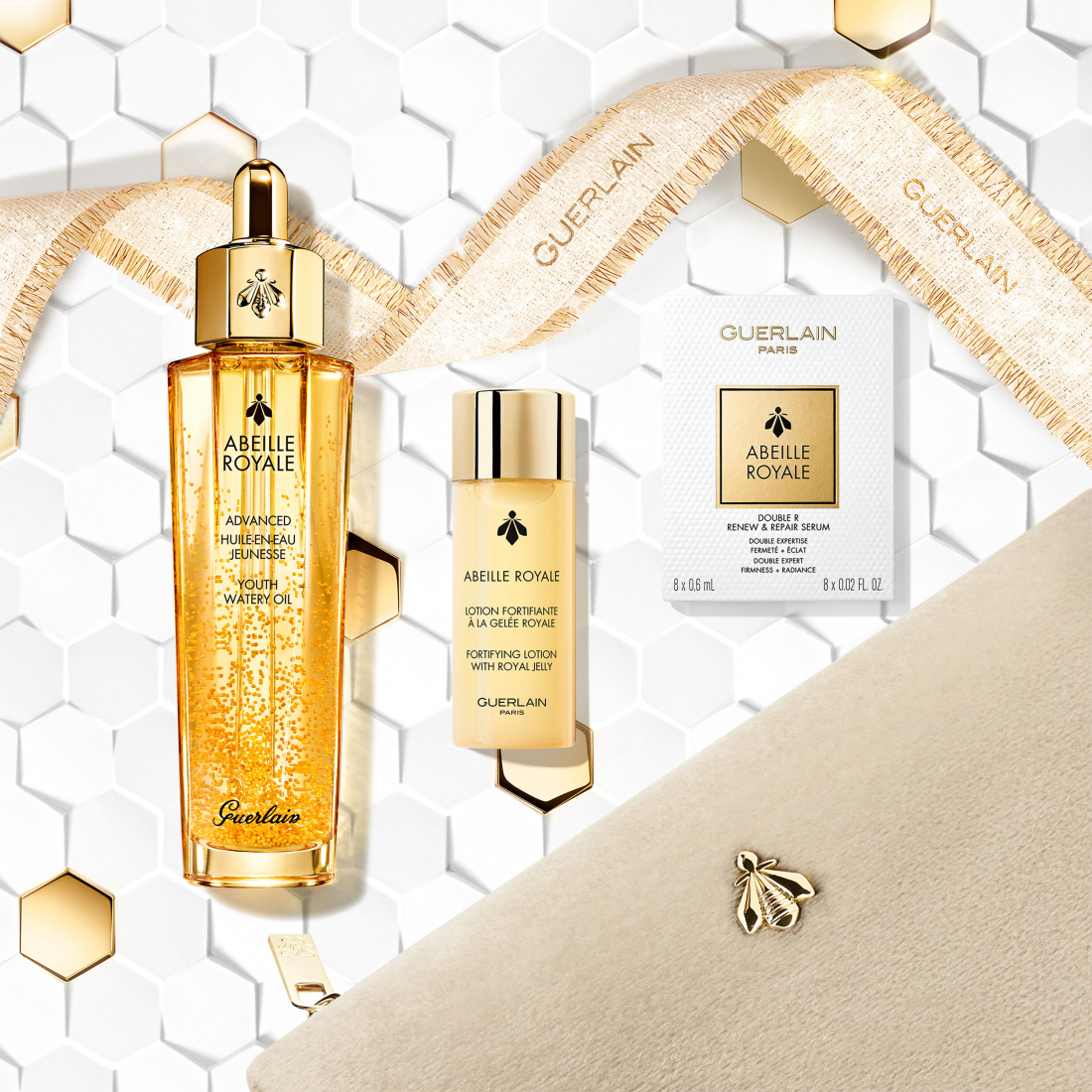 Coffret de soins de la peau 'Abeille Royale Huile' - 3 Pièces