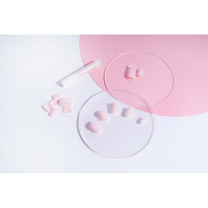 Capsules d'ongles 'Square' - Baby Pink 24 Pièces