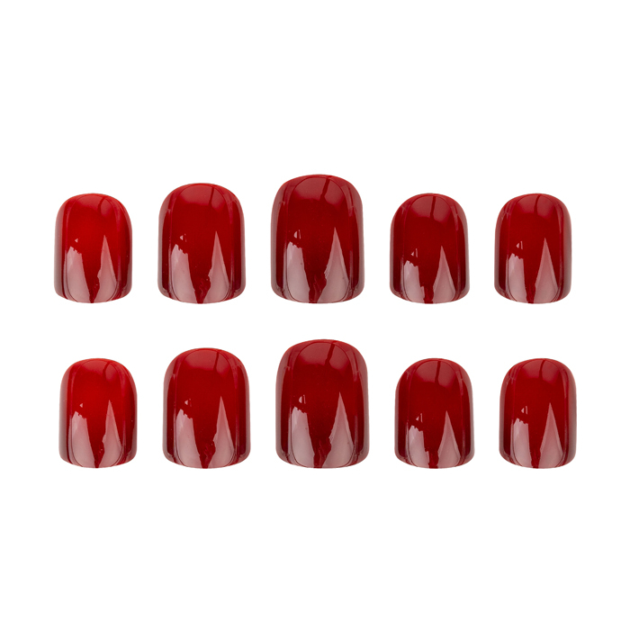 Capsules d'ongles 'Square' - Deep Red 24 Pièces