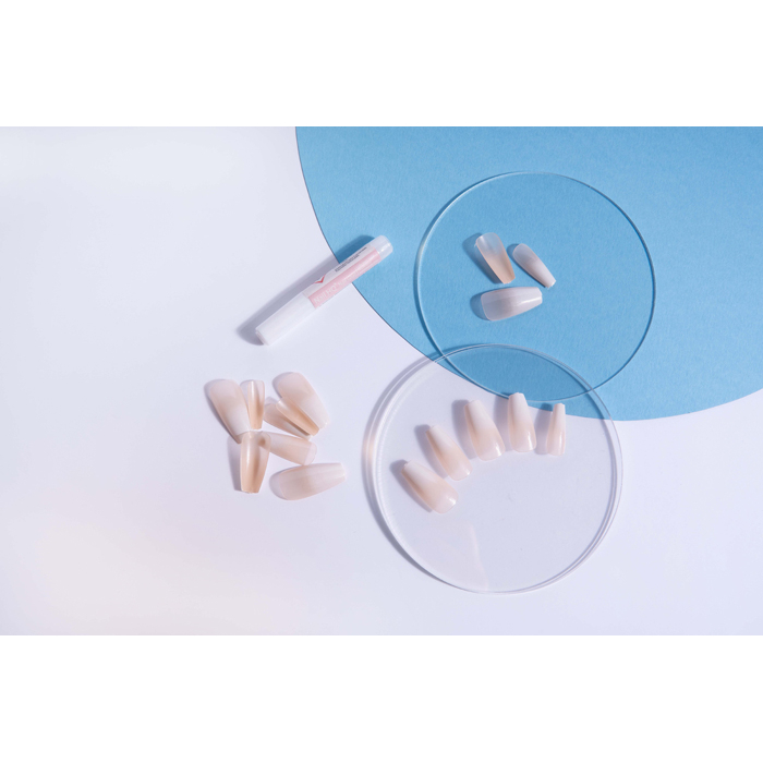 Capsules d'ongles 'Long Coffin' - Ombre 24 Pièces