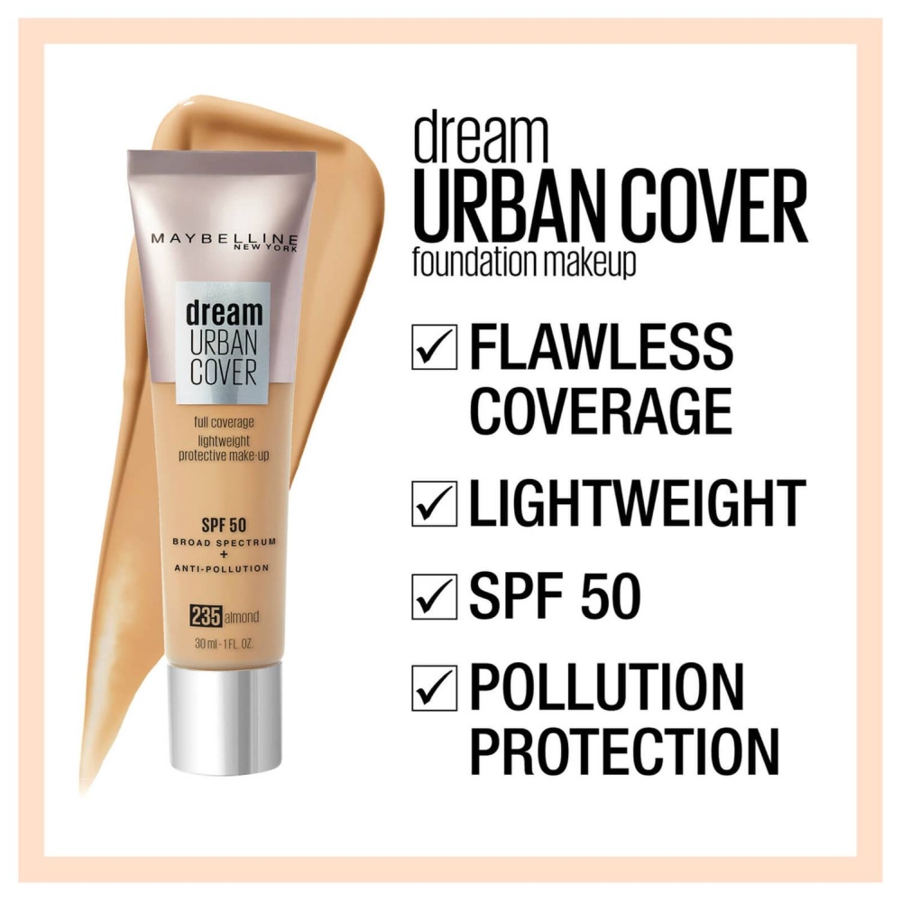 Fond de teint 'Dream Urban Cover Full Coverage SPF 50' - 305 Golden Amber 30 ml