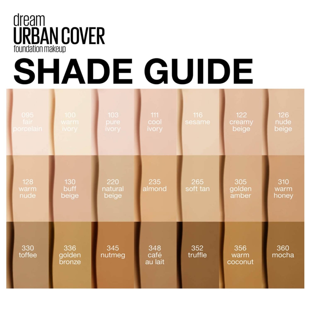 Fond de teint 'Dream Urban Cover Full Coverage SPF 50' - 305 Golden Amber 30 ml