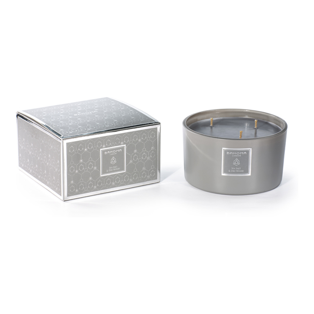 Bougie 3 mèches 'Ash' - Dry Wood & Seasalt 400 g