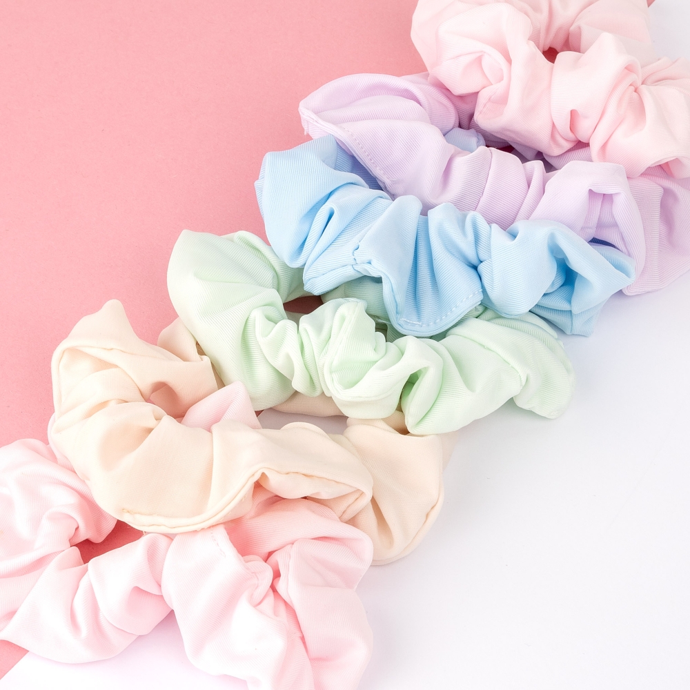 'Pastel Scrunchies' Hair Tie Set - 6 Pieces
