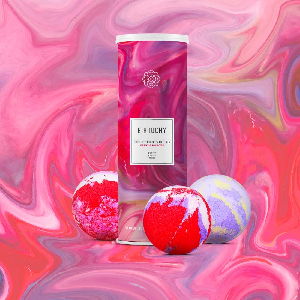 'Fruits Rouges' Bath Bomb Set - 450 g