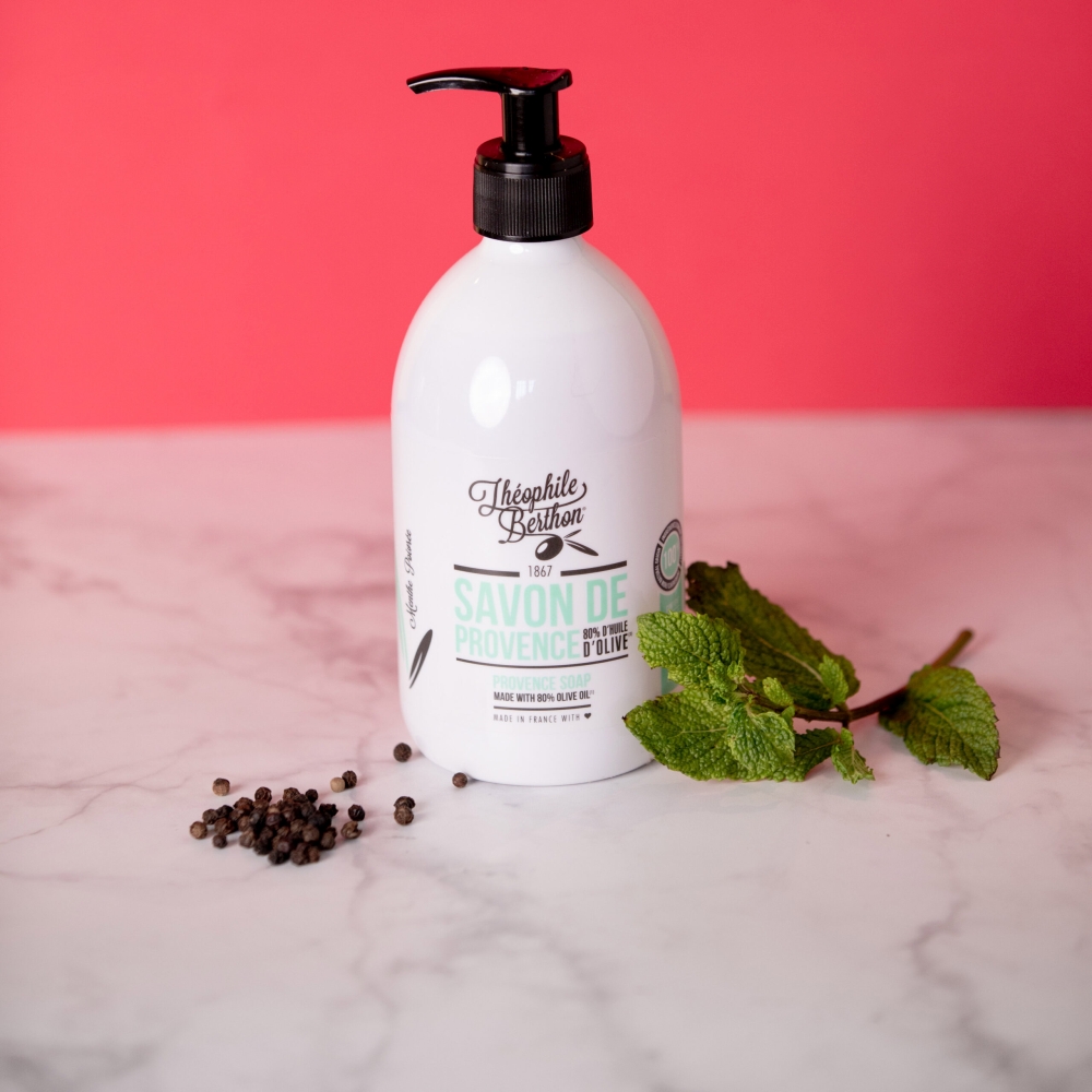 'De Provence Surgras' Liquid Soap - Menthe Poivrée 500 ml