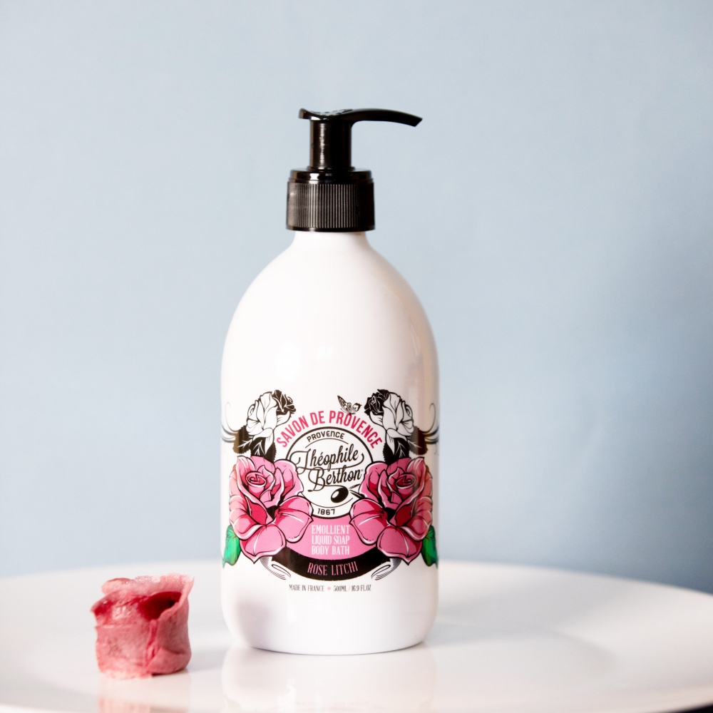 'De Provence Surgras' Liquid Soap - Rose Litchi 500 ml