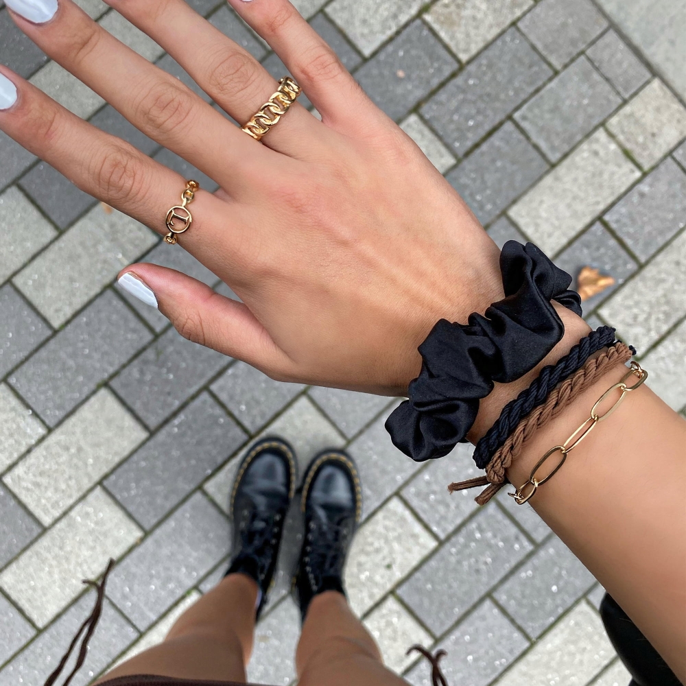 'Original Silk' Scrunchie - Classic Black