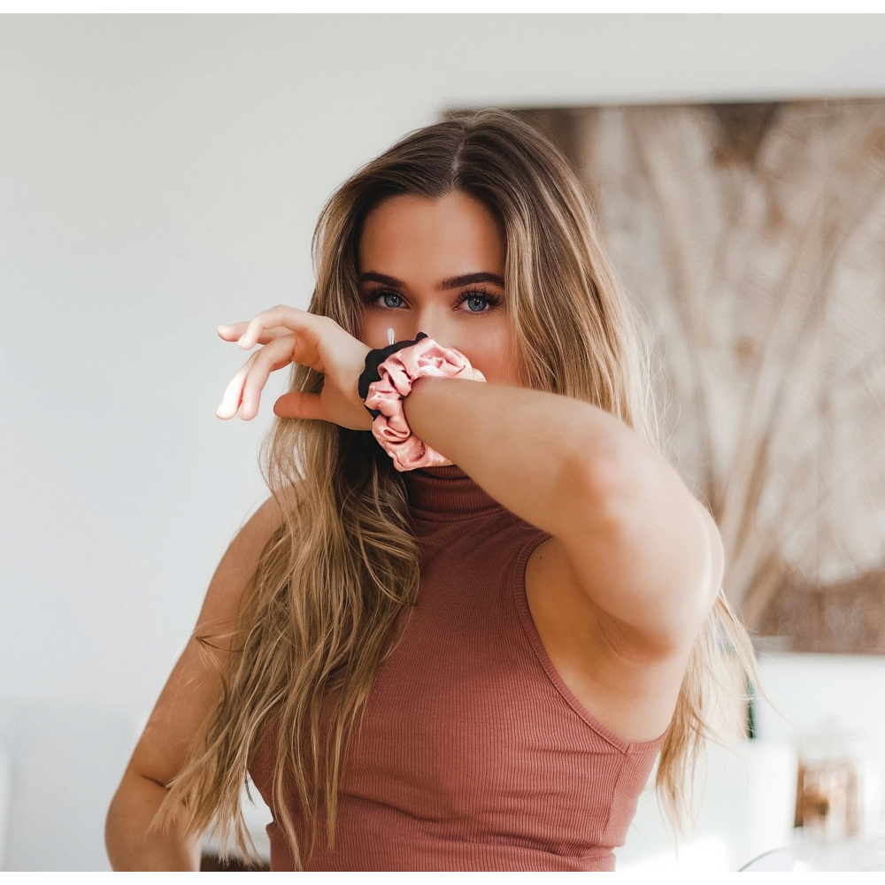 'Original Silk' Scrunchie - Mellow Rose