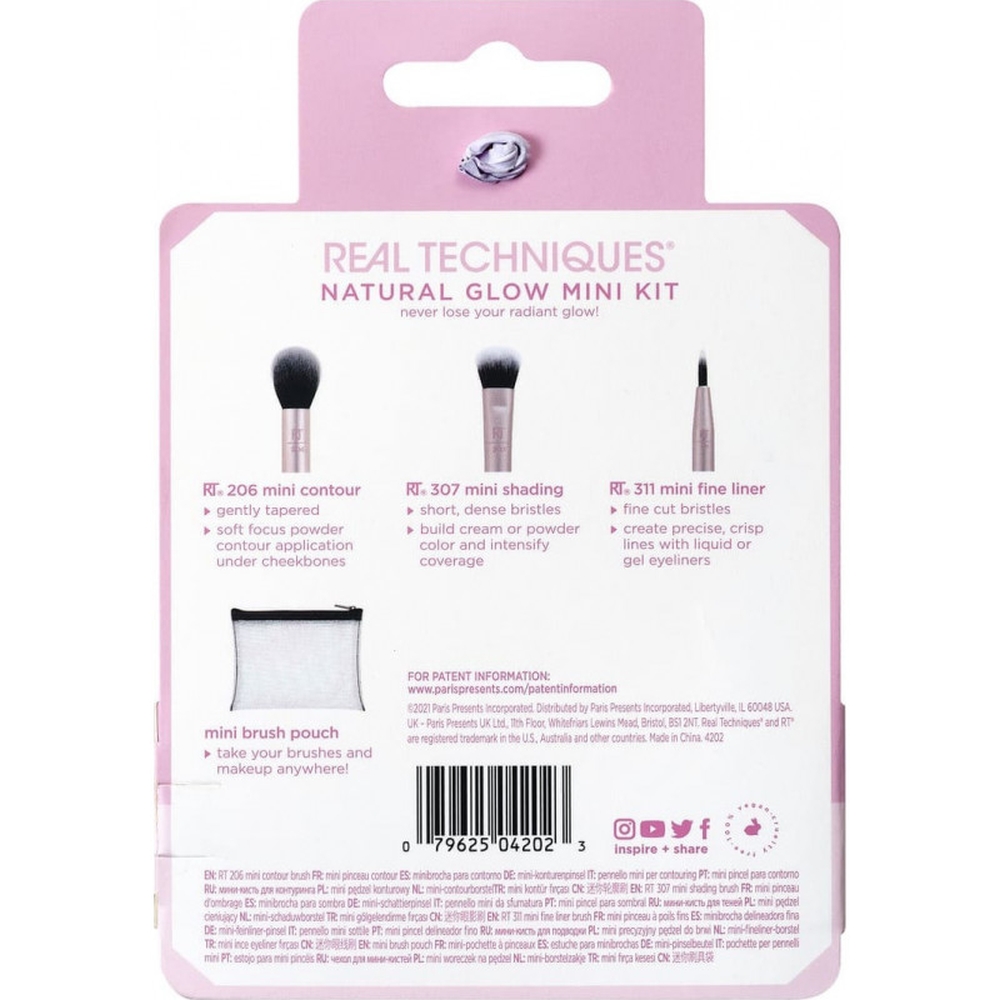 Set de pinceaux de maquillage 'Natural Glow' - 4 Pièces