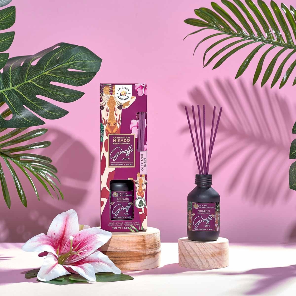 'Giraffe Chic' Diffuser - Peach & Ylang Ylang 100 ml