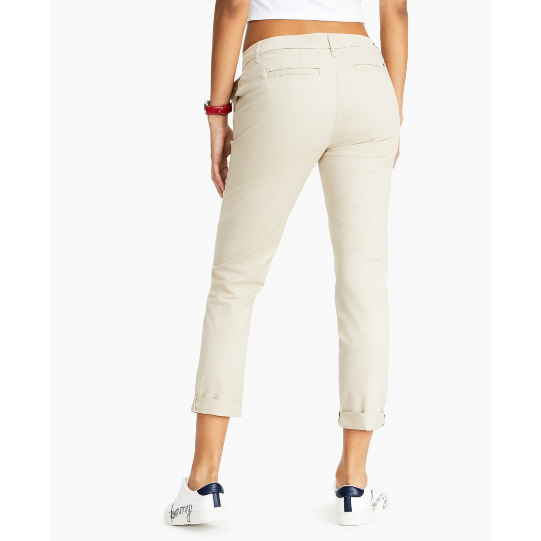 Pantalon 'TH Flex Hampton Cuffed Chino Straight-Leg' pour Femmes