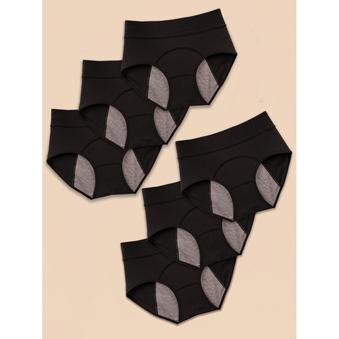 Slips Menstruels 'Indigo - Light Flow' pour Femmes - 6 Pièces