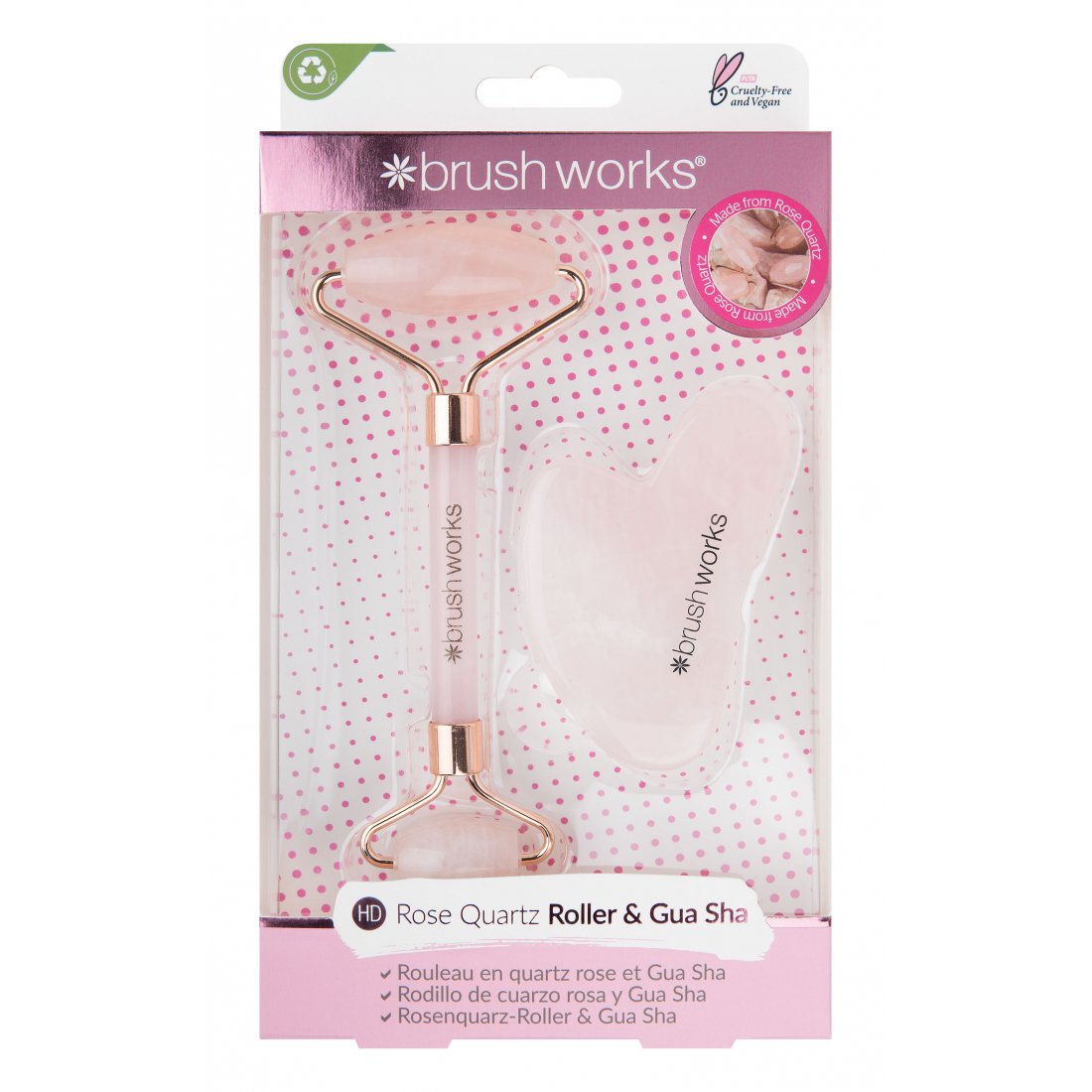 Gua Sha, Roller visage 'Rose Quartz'