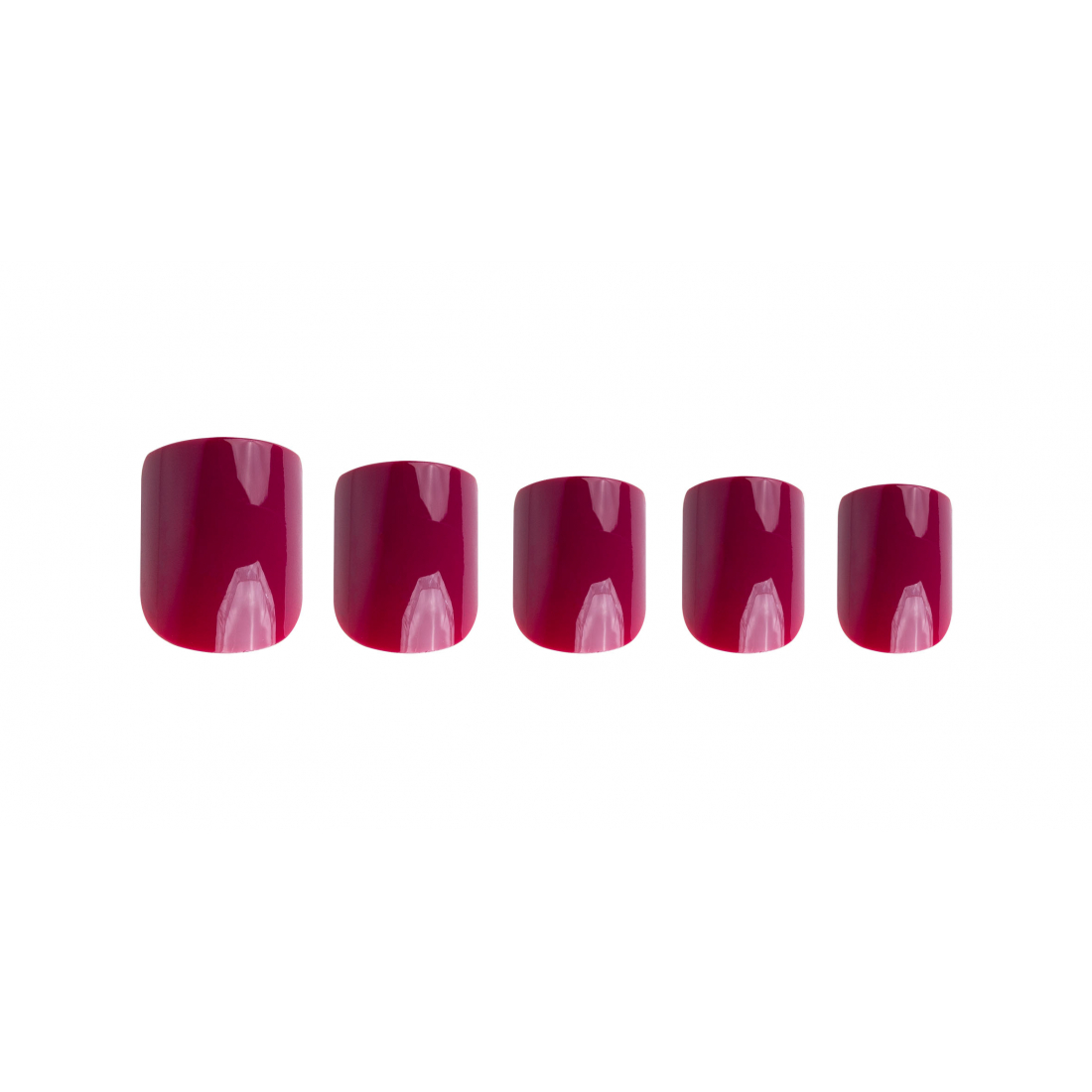 Faux Ongles 'Square' - Wine Red 24 Pièces
