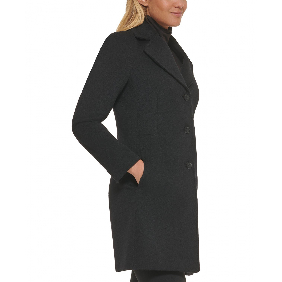 Women's 'Single-Breasted Wool Blend Coat' Coat