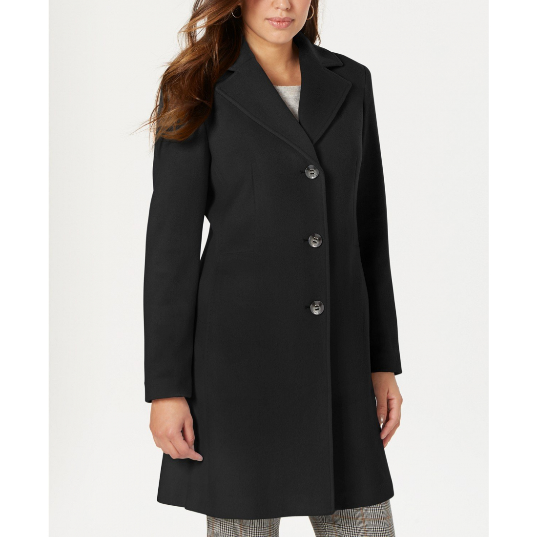 Women's 'Single-Breasted Wool Blend Coat' Coat