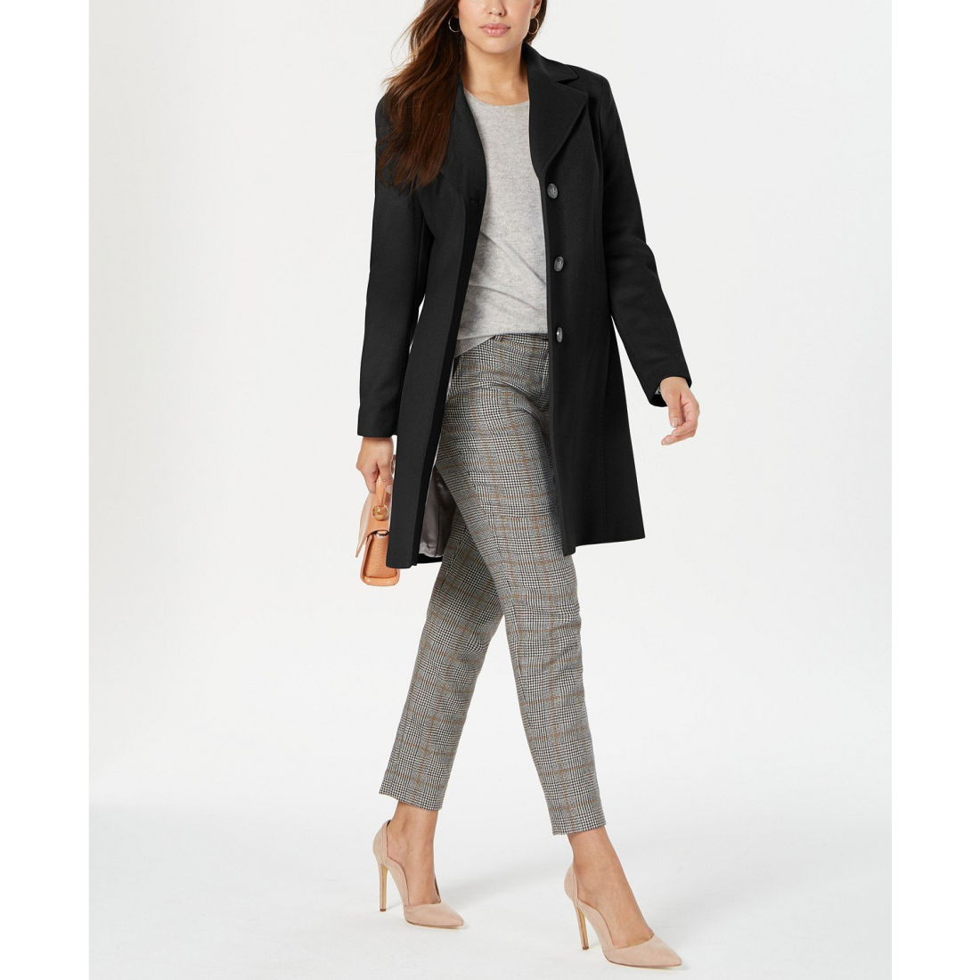 Women's 'Single-Breasted Wool Blend Coat' Coat