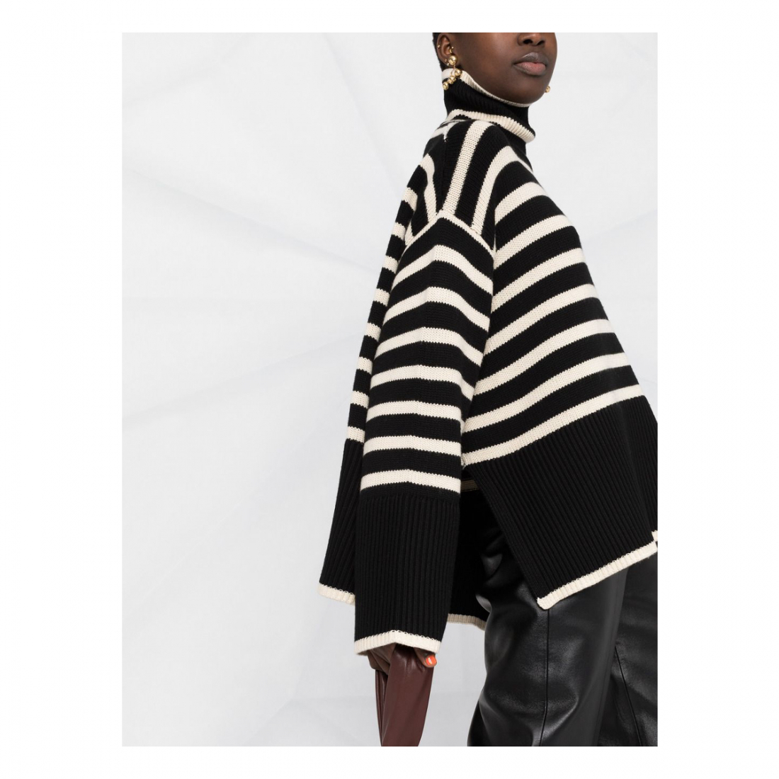 Pull à col roulé 'Signature Stripe' pour Femmes
